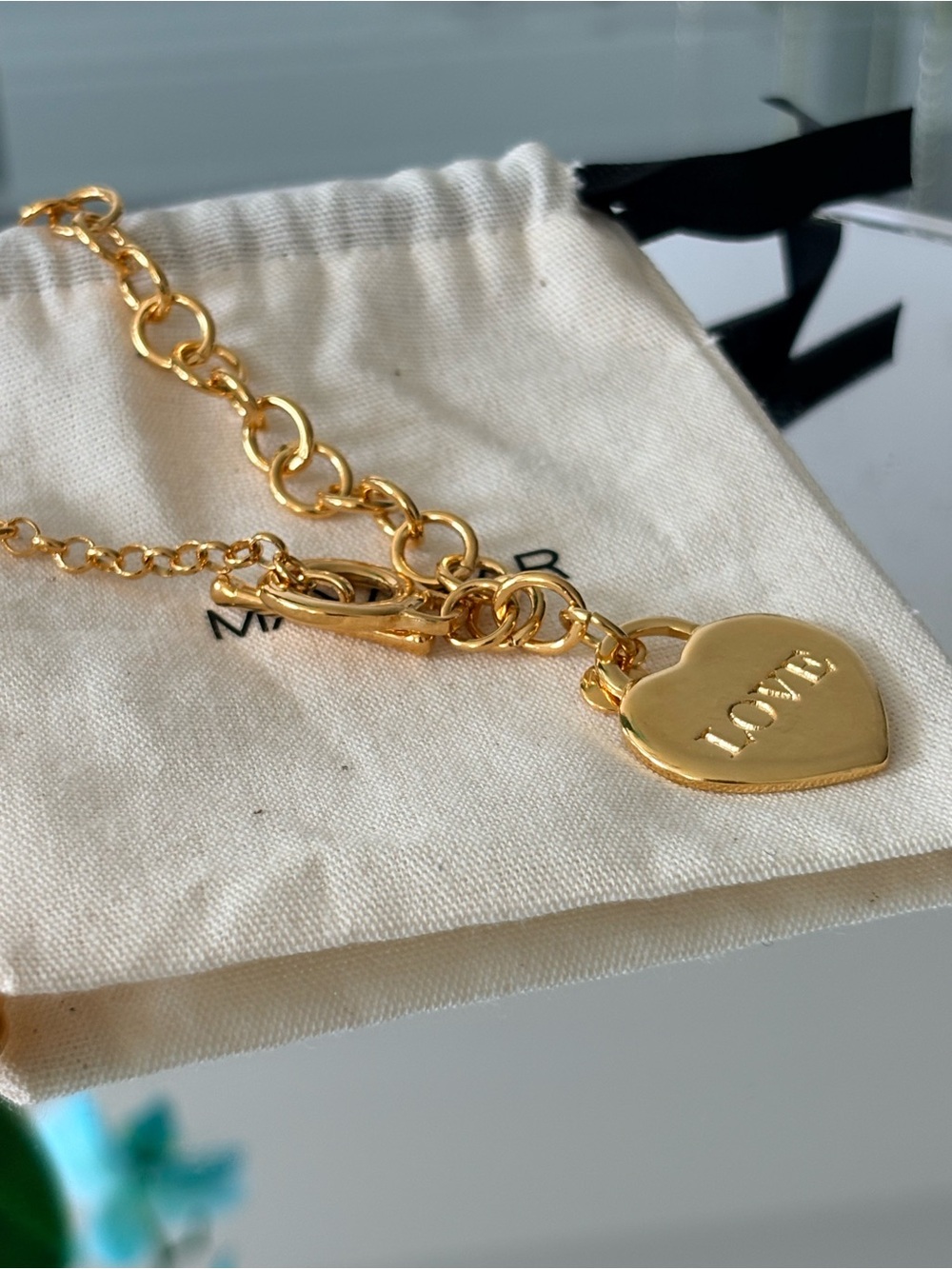 NWOT Mayamar Toggle Heart Charm Necklace - Picture 2 of 8